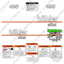 Fits Buhler Allied 495 Decal Kit Front End Loader - 7 YEAR OUTDOOR 3M VINYL!