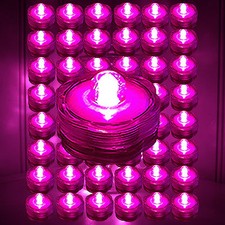 48 HOT PINK Submersible Bright LED tea light wedding home decoration US Seller