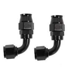 Lokocar 6an Ptfe Hose End Fitting 90 Degree An6 Black Fits Ptfe Hose Only 2pcs