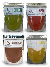 Best Value Athletic Performance 4pk MAXX Organics GREEN GOLD RED CACAO SUPERFOOD