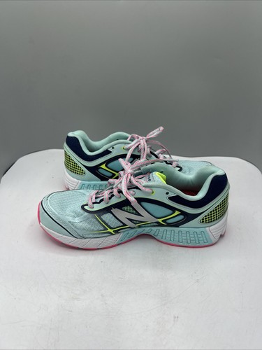 New Balance 860 V5 Youth Size 5.5 Running Shoe Light Blue/Green Medium - 第 9/10 張圖片