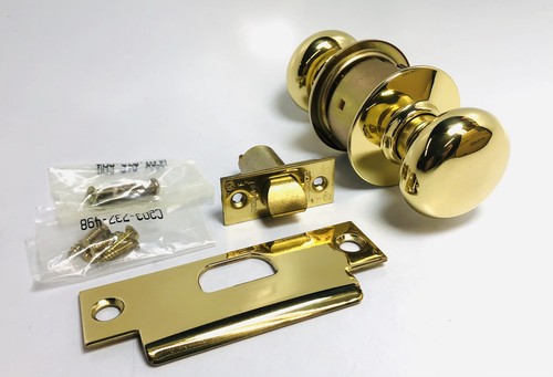Schlage A10S PLY 605 Plymouth Passage Latch Lock, Bright Brass - Picture 2 of 2