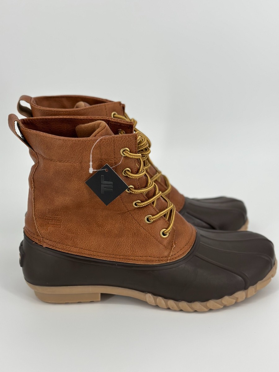 London Fog Seth Duck Boots Men Cognac Brown Size 12 CL30424M  display picture 1