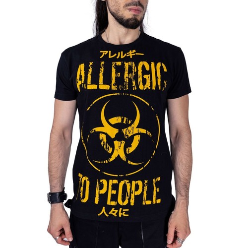 Camiseta Heartless Allergic to People Japonesa Unisex Punk Gótica T-ALLERGIC-BY - Imagen 1 de 7
