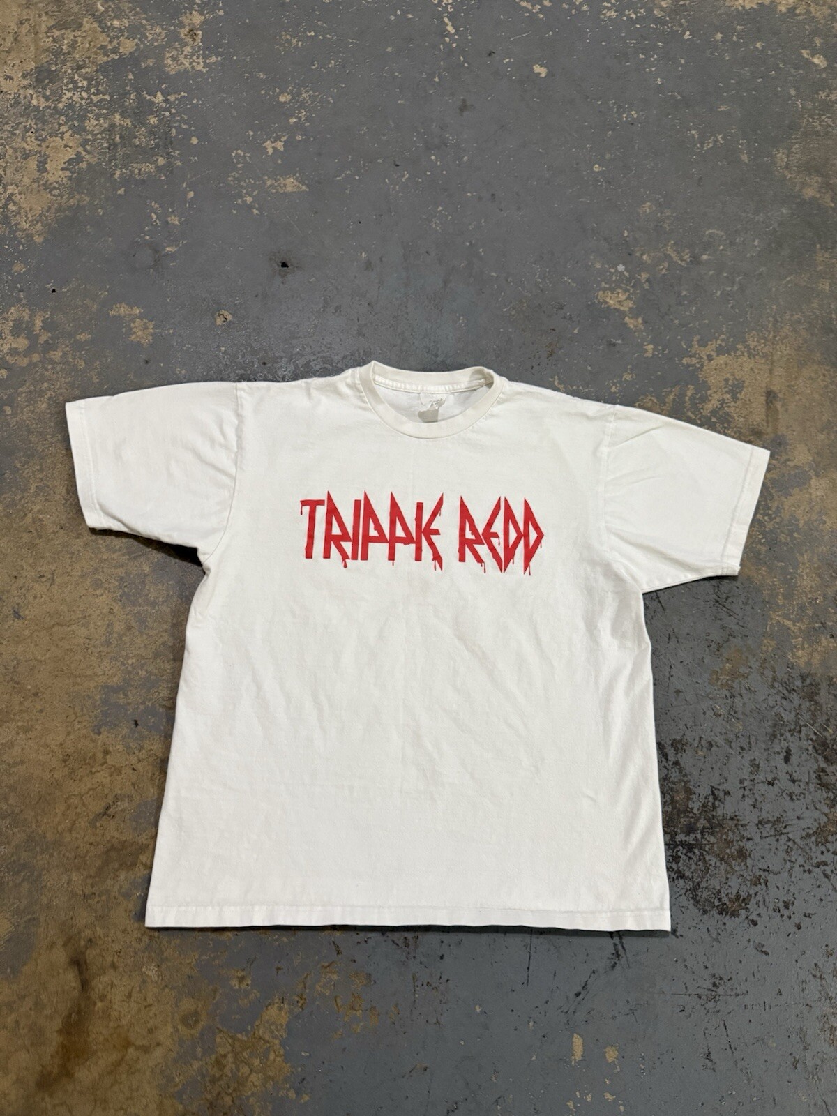 Vintage White Trippie Redd Life’s a Trip Album Y2K Grunge Graphic Shirt-Size L