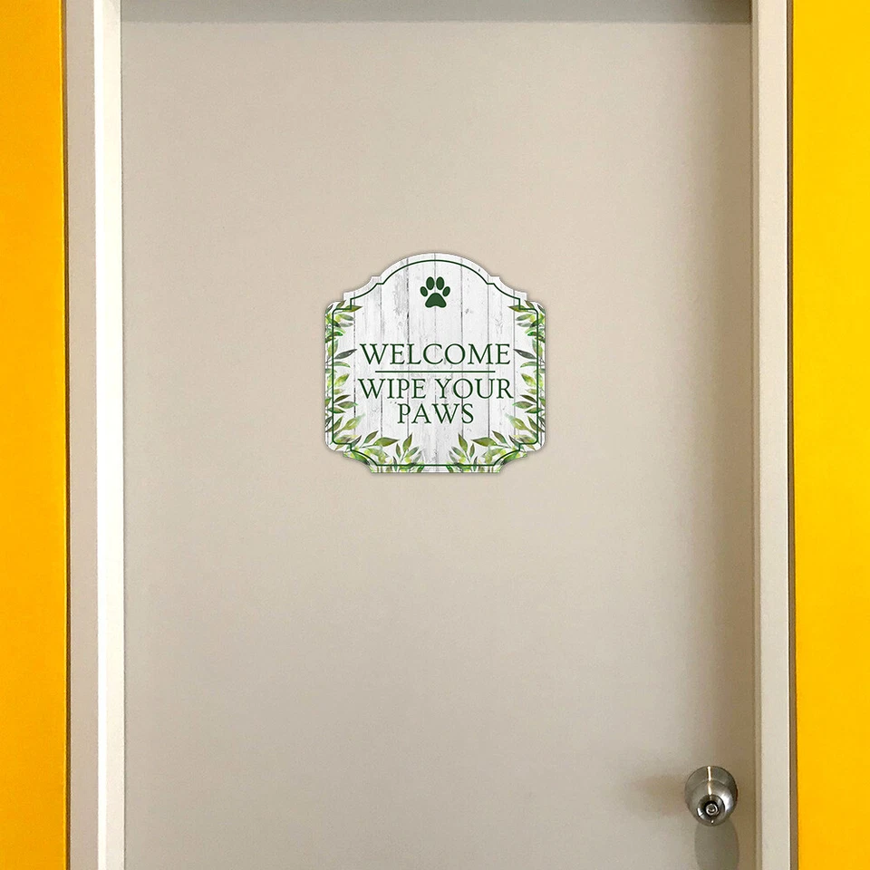 Heritage Plus Welcome Wipe Your Paws Wall or Door Sign - Image 4 of 4