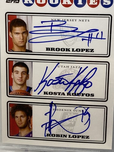 2008 RC Photo Shoot Brook Lopez Robin Lopez Koufos Auto BGS 9.5/10 GEM MT POP 5 - Picture 4 of 9
