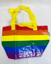 IKEA Rainbow Pride Mini Tote Shopper Bag 10.5”x 17”