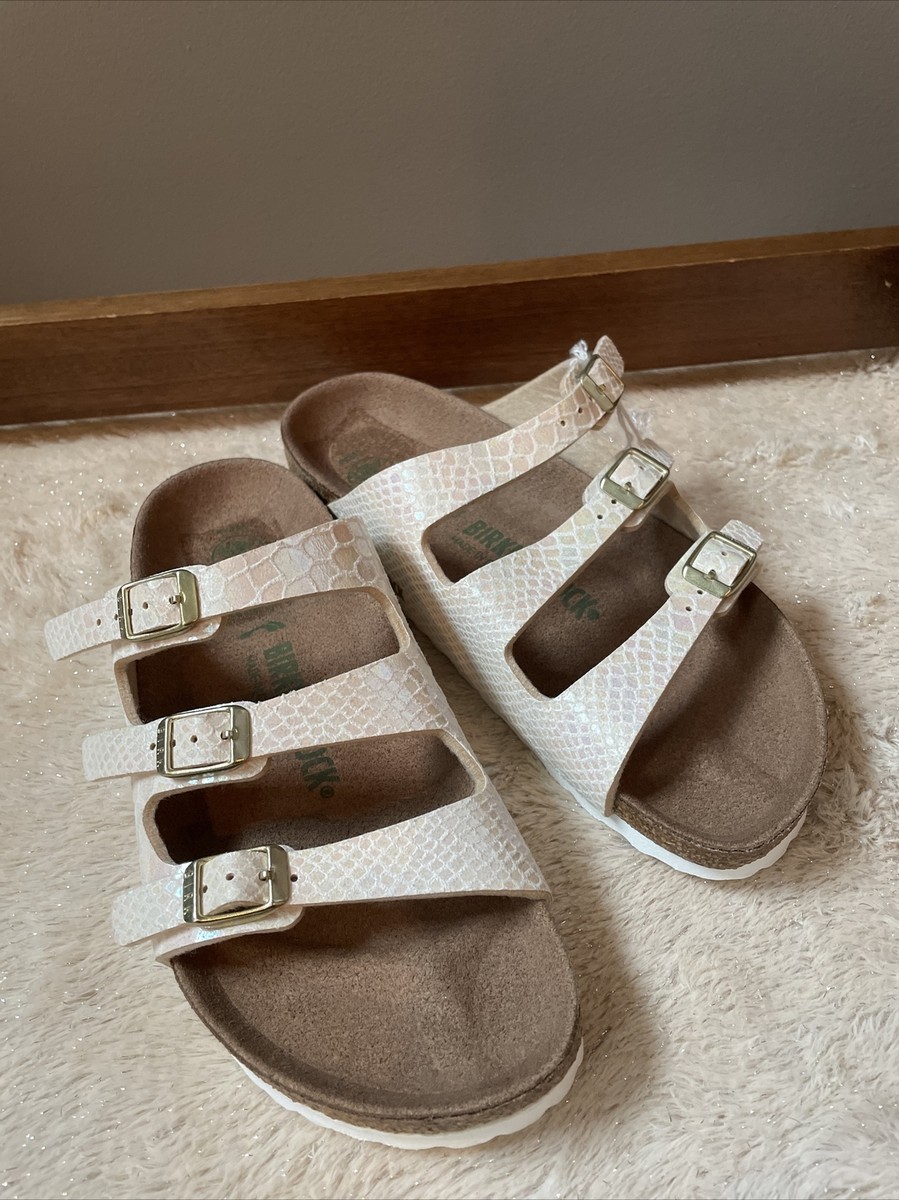 Birkenstock Florida Fresh Shiny Snake Light Cream Multicolor  display picture 2