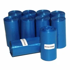 1035 DOG WASTE POOP BAGS 45 REFILL NOCORE BIODEGRADABLE ROLLS by PetOutSide Blue