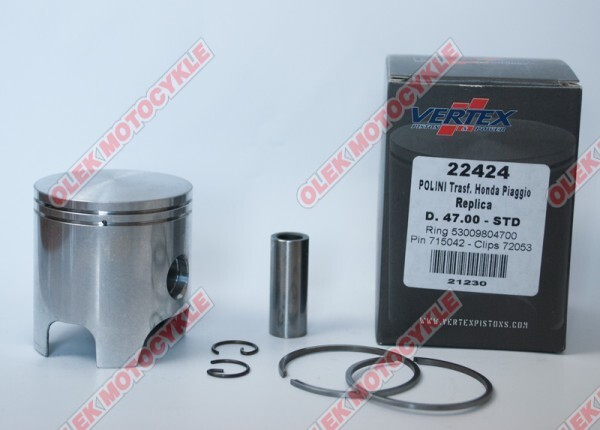 Piston Polini 46.95mm axe 12mm pour restaurer la compression moteur