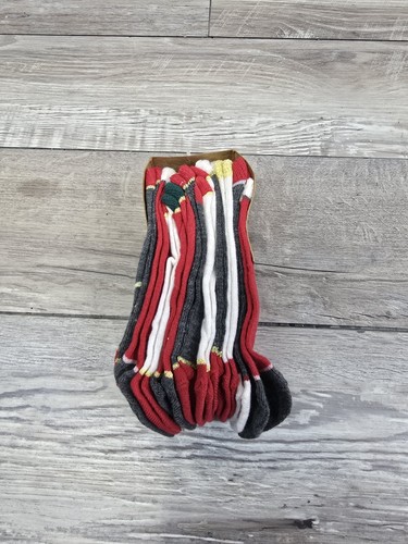 Rae Dunn Girls Size Small/Medium Red Green White 10 Pack Christmas Ankle Socks - Picture 2 of 4