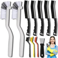 11Pcs Crevice Cleaning Brush Set,Hard Bristle Cleaning for Kitchen,Bathroom