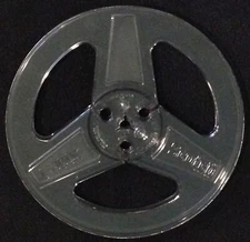 Empty 7" Plastic Reel - Dark Transparent - Take-Up Reel (Spool) - 1/4 inch tape