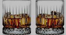 2 GEO Whiskey Glasses Bar Gift Scotch, Gin, Bourbon G&T Glass Tumblers BOXED uk