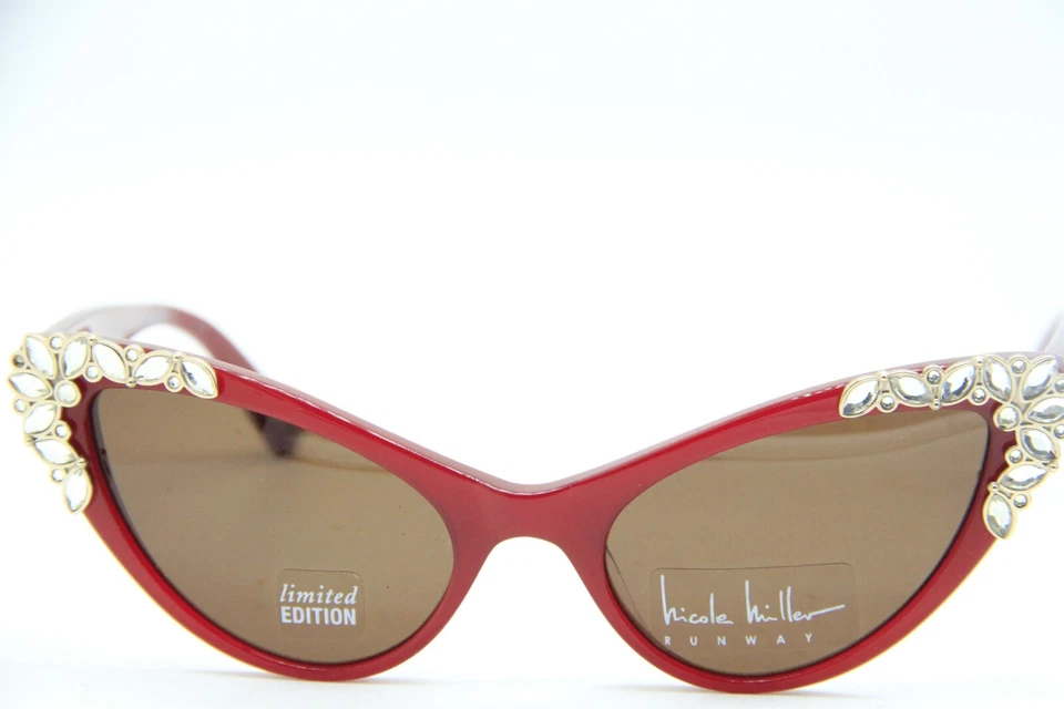 NUEVAS GAFAS DE SOL NICOLE MILLER RUNWAY PROVENCE C03 ORO ROJO AUTÉNTICAS 53-19 Foto 2 de 4