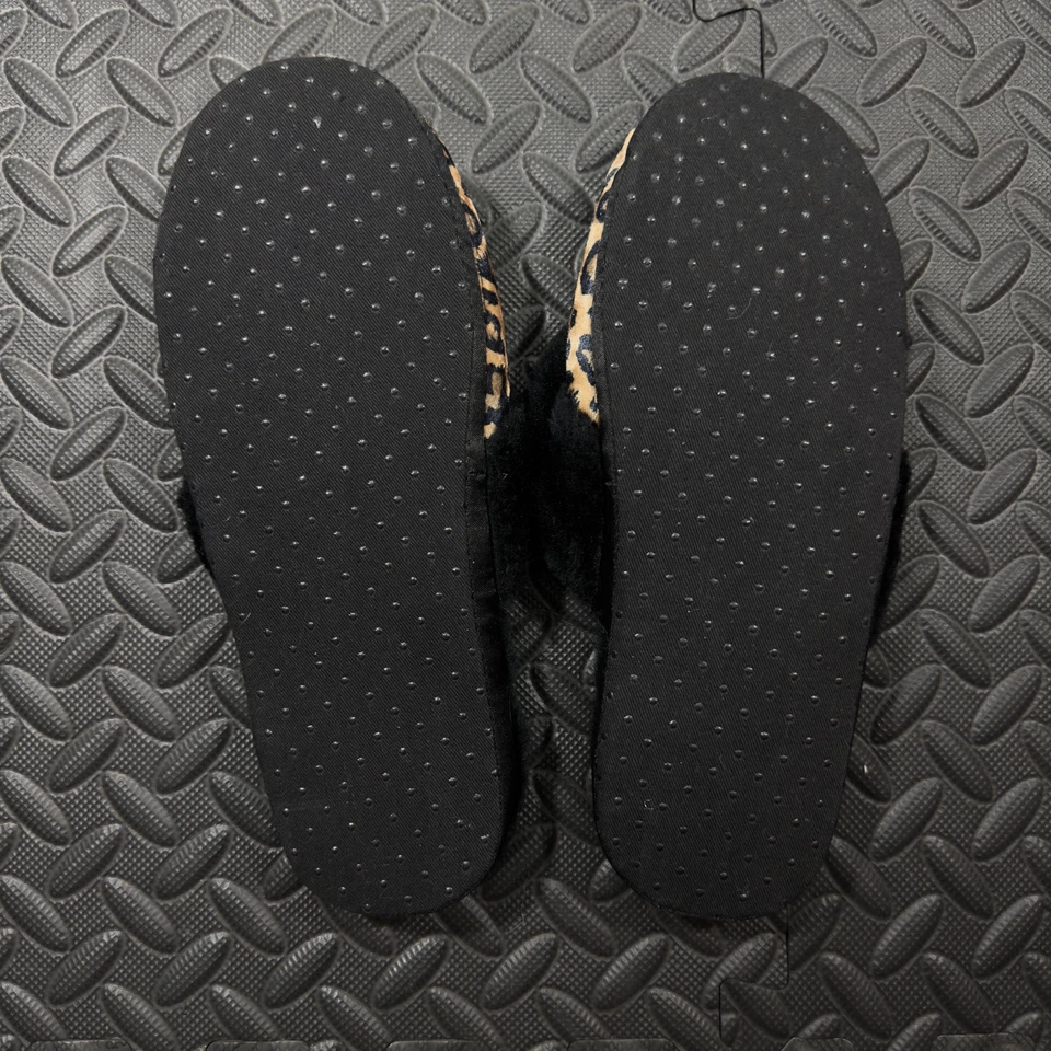 Zapatillas para mujer Mule L (8-9) con estampado de leopardo sin cordones de piel sintética punta redonda cómodas Foto 4 de 4