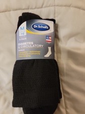 Dr. Scholl's diabetes circulatory socks, Men  s Black size 7-12 4 pair Package