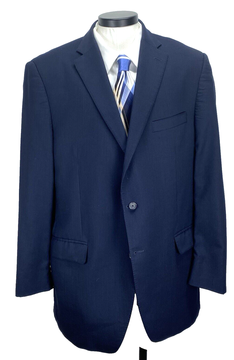 Peter Millar Nordstrom Suit Jacket Men's 46 T (44?) Blue Sport Coat Blazer  Wool