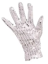 MICHAEL JACKSON SEQUIN GLOVE SILVER - BILLIE JEAN NEW!! Free Shipping