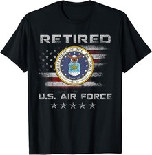 Vintage Retired US Air Force Veteran T-Shirt Patriotic Gift Unisex T-Shirt