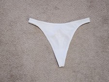 Lily Of France Textured White Thong 3042 Women's Size Small