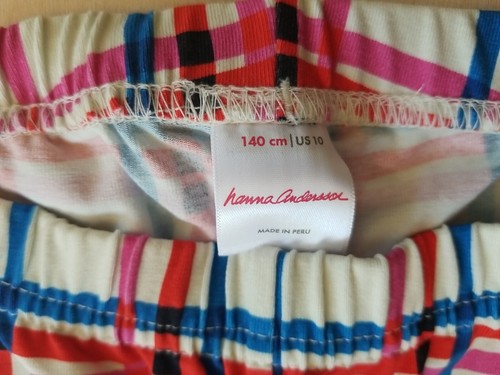 NWOT HANNA ANDERSSON CLASSIC CAPRI LEGGINGS COLORFUL PLAID 140 10 - Picture 3 of 7
