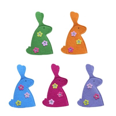 10Pcs Easter Bunnies Eggs Covers 18x10.50cm Bunnies Eggs Sleeves Eggs Holder