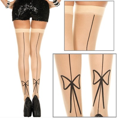 Spandex Sheer Thigh High Vintage 