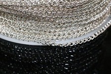 50ft Silver 4x3m Twist Cable Chain links-unsoldered 1 day Shipping