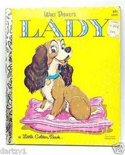Disney Lady and the Tramp dog 1981 14th print cartoon Movie LGB Golden Books