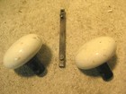 Antique vintage white porcelain ceramic door knob set — photo 1