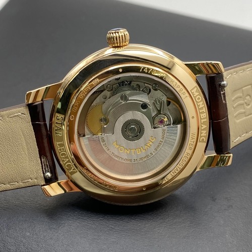 Montre pour femme Montblanc Star Legacy 36 mm or rose 18 carats cadran marron MB118519 - Photo 8 sur 10