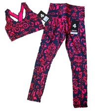 New 4 Laps Leggings And Sports Bra Set