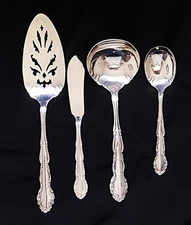 1881 ROGERS Oneida FLIRTATION Serving Pieces:  Ladle, Pie Server, Spoon, Knife