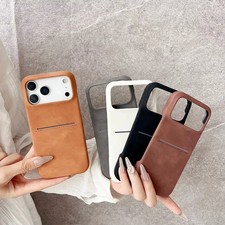 Buy 1 get 1 Free. Leather Iphone 17 Pro and 17 Case with Card Slots Many Colors