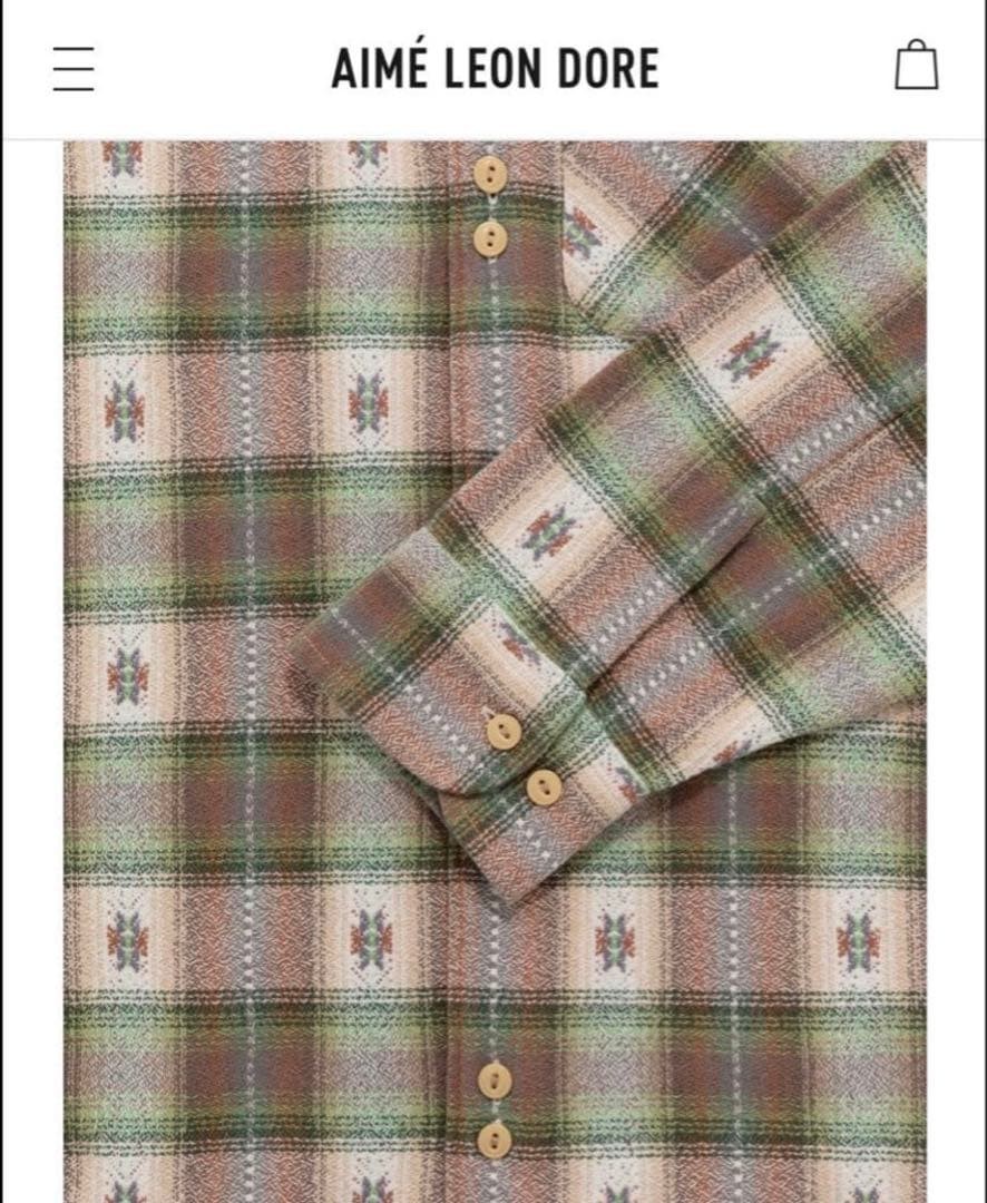 AIME LEON DORE Check Shirt Open Collar Size S - Rare Design image 3