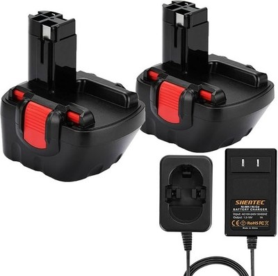 Shentec 12 V 4.5 Ah Ni-MH Battery + Charger Replacement Battery for Bosch BAT043