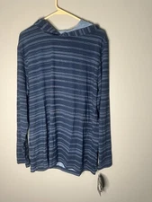 PGA Tour Men's Textured Stripe Performance Golf Hoodie Insigna Blue-medium