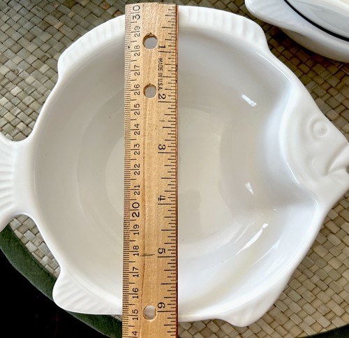 Pfaltzgraff VTG Fish Shaped Chowder Bowls SET OF 4 Cape Cod 8” *READ - Picture 10 of 12
