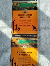 60/1 Wolves v Aston Villa/Sheffield Wednesday League Division 1 Programmes.