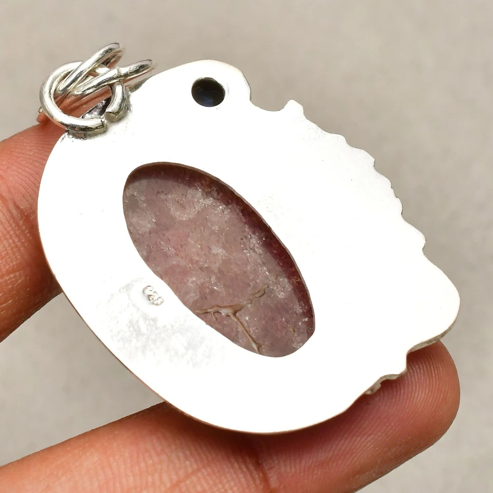 Ciondolo gioiello in argento sterling 925 fatto a mano con pietra preziosa... - Immagine 4 di 4