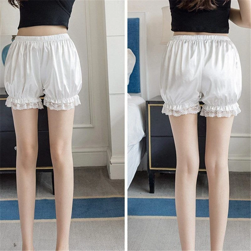 Con Encaje Blanco Bloomers Vestido Elegante Pantalones Alta Calidad Nuevo Foto 3 de 4