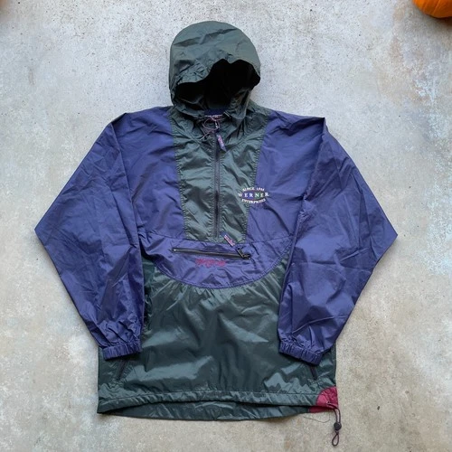 Vintage 90s Jansport Windbreaker Jacket Anorak Hooded Men's Medium - product listing photo