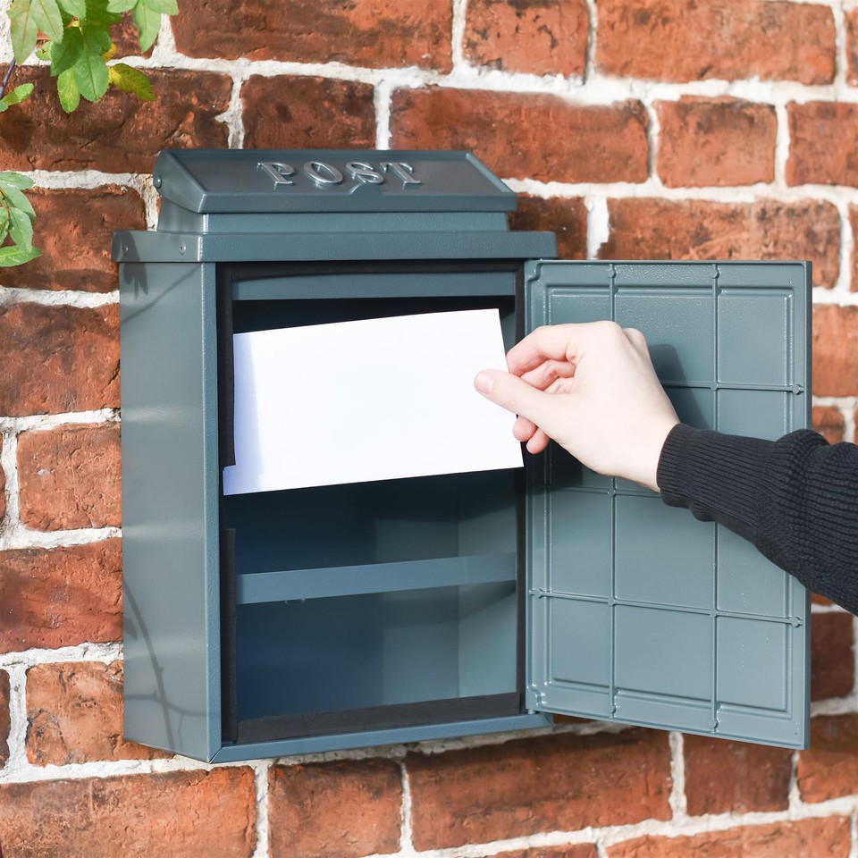 Letter Postbox Grey