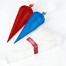 100 Pieces Piping Bags Disposable - Tipless 14 inch bags-A, Clear 