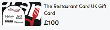 Restaurant Card eGift card worth �100