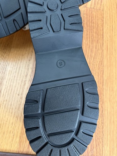 Mocassino donna platform bianco taglia 8 grunge punk suola grossa a strappo - Foto 9 di 9