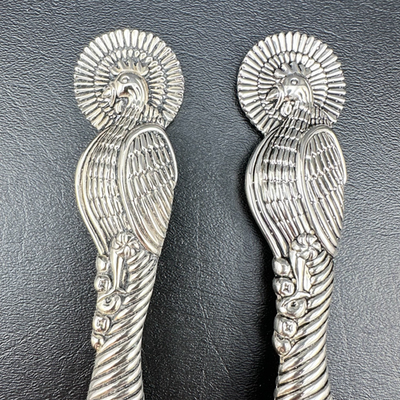 Godinger Silver Plate Turkey Serving Set Fork & Spoon Thanksgiving