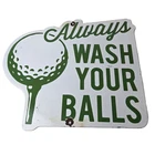 Vintage Golf Sign - Wash Balls Golfing Dealer Porcelain Gas Pump Sign